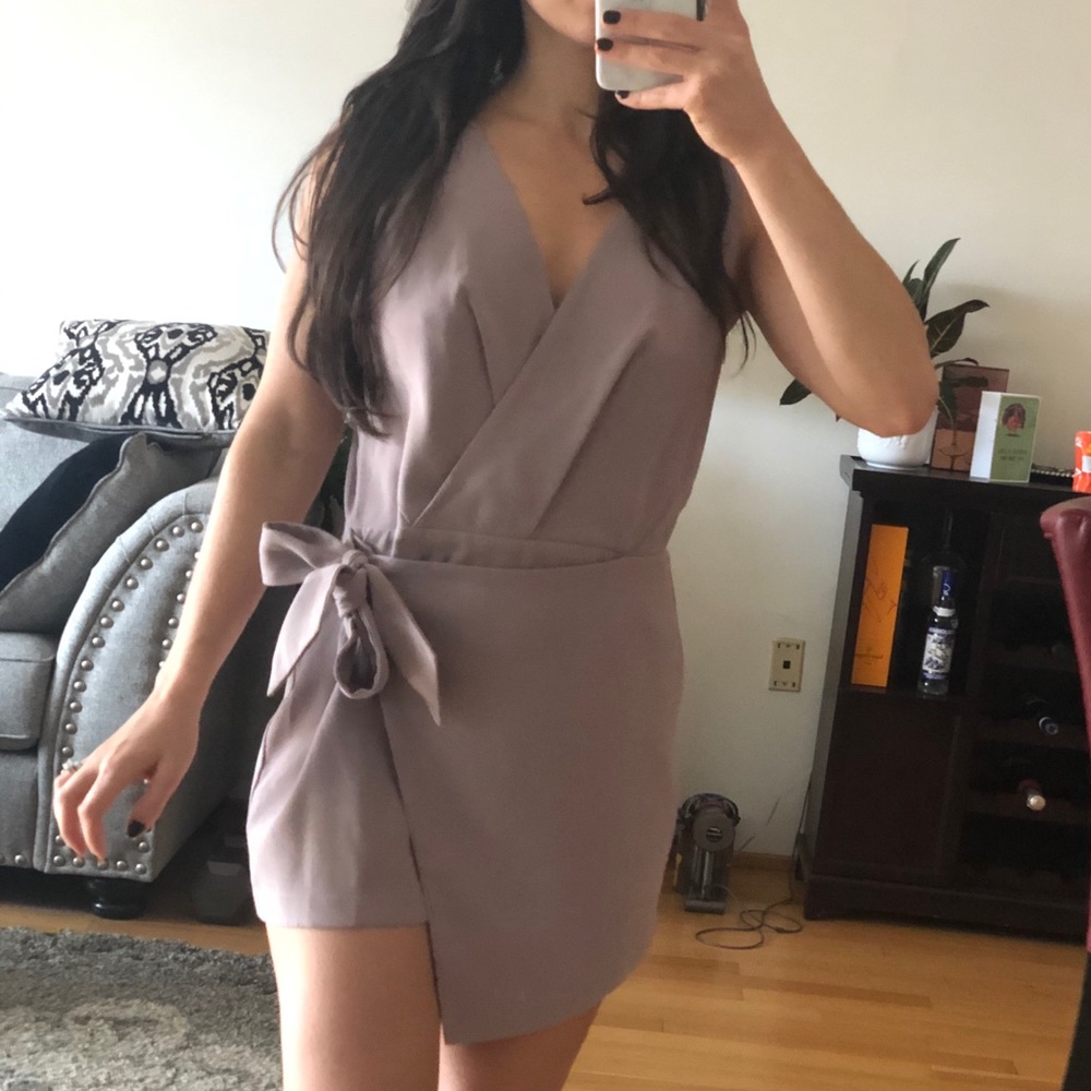 Adelyn Rae romper with tie at waist